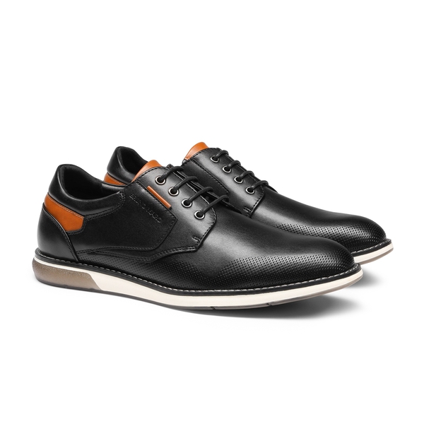 Men's Modern Casual Oxford Shoes - BLACK - 3